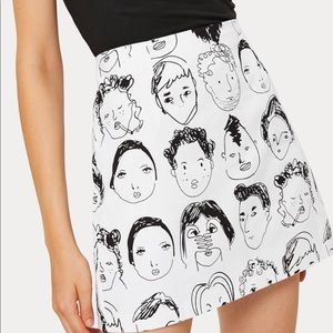 Line Figure Faces Skirt